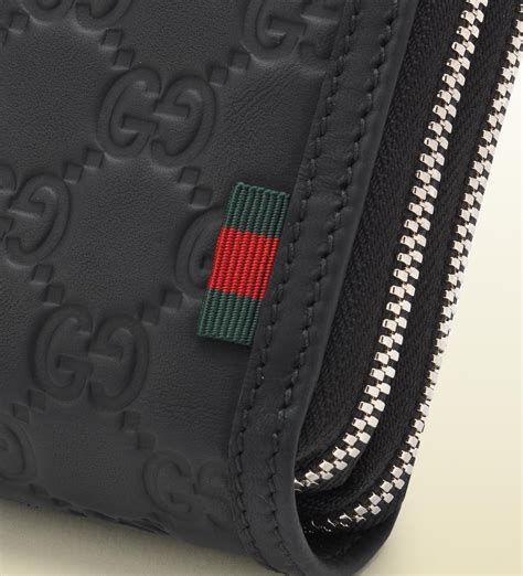 mens gucci zip wallet|Gucci signature zip around wallet.